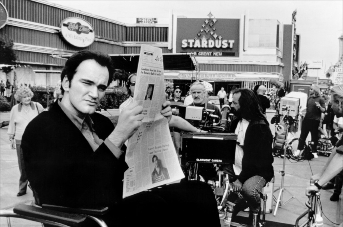 Quentin Tarantino on set, mid-90's