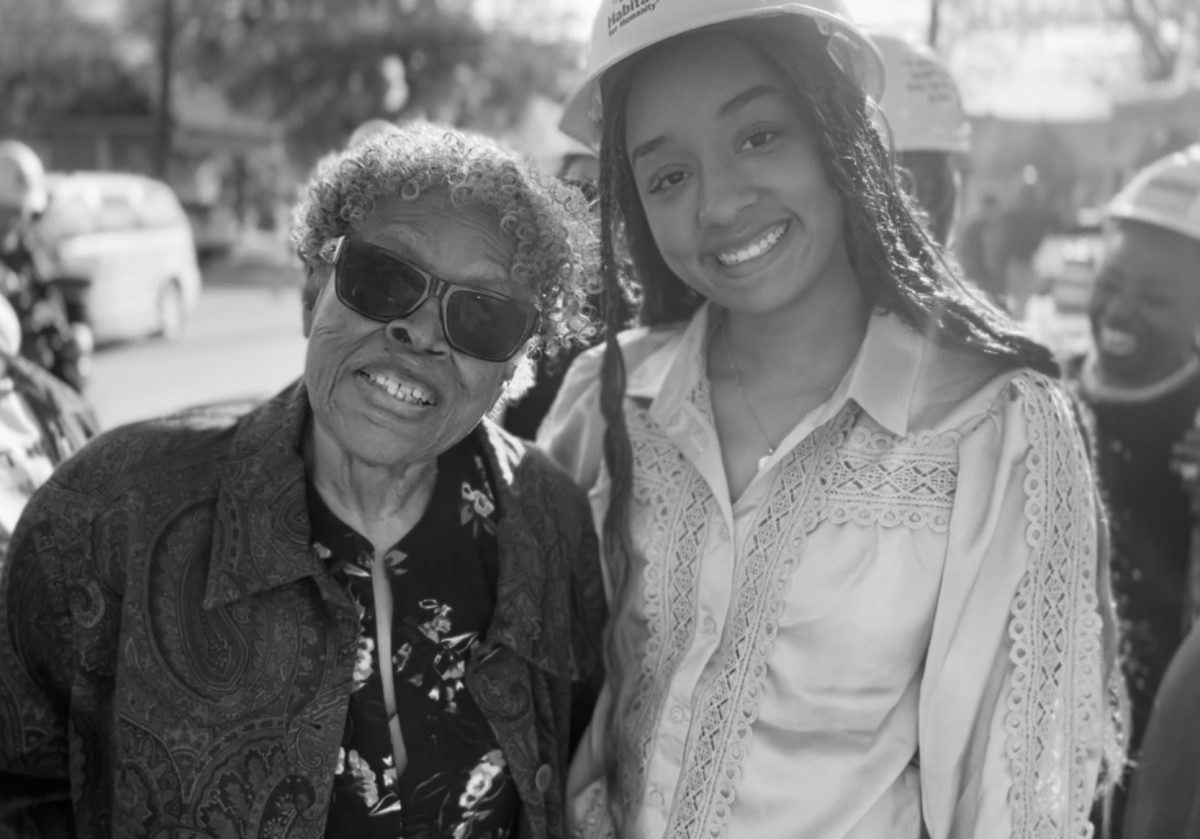 Opal Lee and Aubrey Haynes at home groundbreaking ceremony.