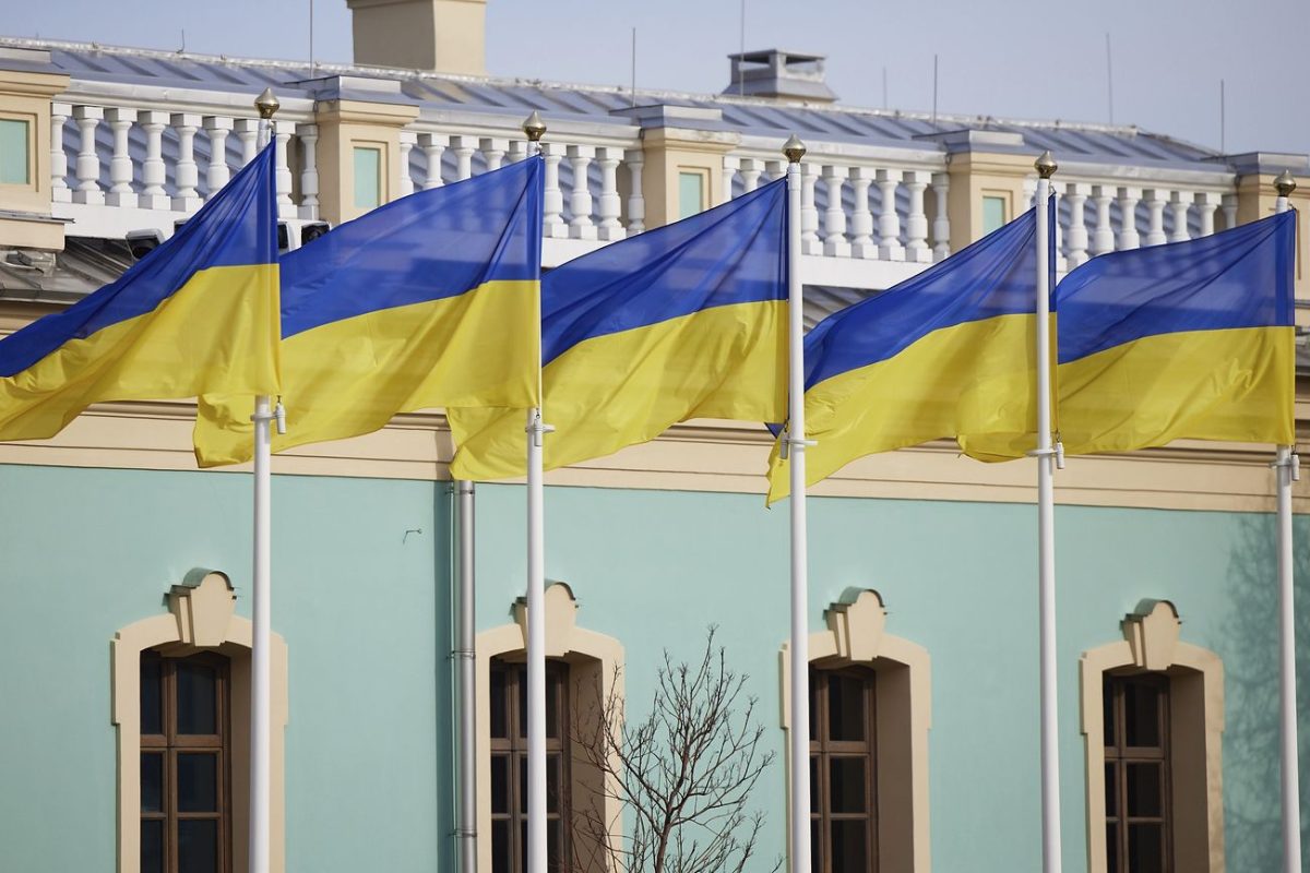 Ukraine flag in Kyiv.