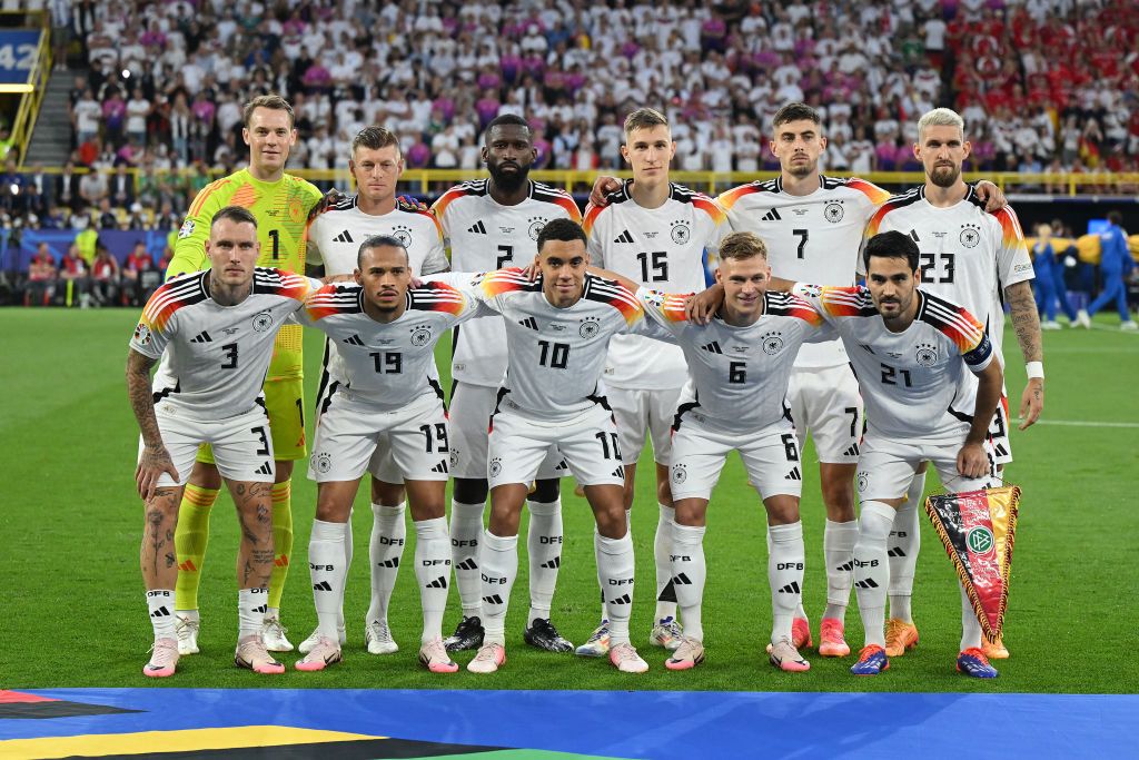 DORTMUND, GERMANY - JUNE 29: Players of Germany pose for a team photograph prior to the UEFA EURO 2024 round of 16 match between Germany and Denmark at Football Stadium Dortmund on June 29, 2024 in Dortmund, Germany. (Photo by Shaun Botterill/Getty Images)